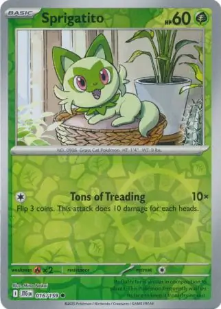 Sprigatito Reverse Holo 016 Normal