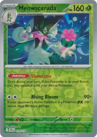 Meowscarada Reverse Holo 018 Normal