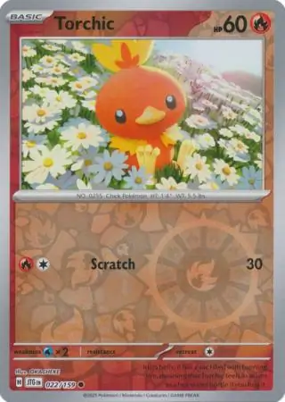 Torchic Reverse Holo 022