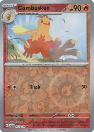 Combusken Reverse Holo 023 Normal
