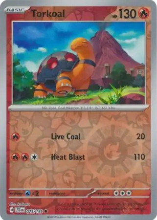 Torkoal Reverse Holo 025 Normal