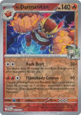 N's Darmanitan Reverse Holo 027 Normal