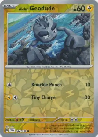 Alolan Geodude Reverse Holo 044 Normal