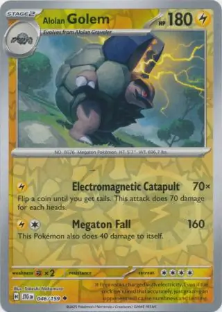 Alolan Golem Reverse Holo 046 Normal