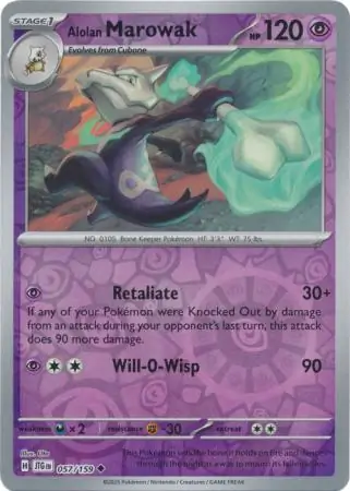 Alolan Marowak Reverse Holo 057 Normal