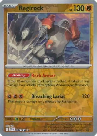 Regirock Reverse Holo 082 Normal