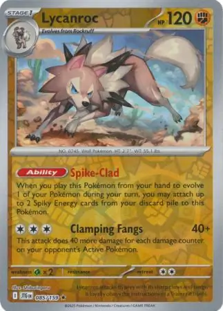 Lycanroc Reverse Holo 085