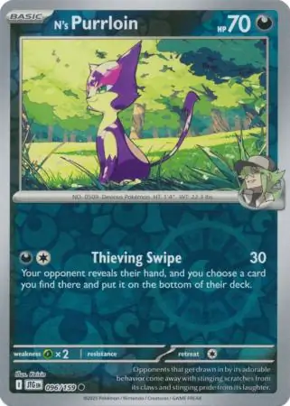 N's Purrloin Reverse Holo 096 Normal