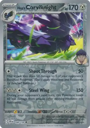 Hop's Corviknight Reverse Holo 108 Normal