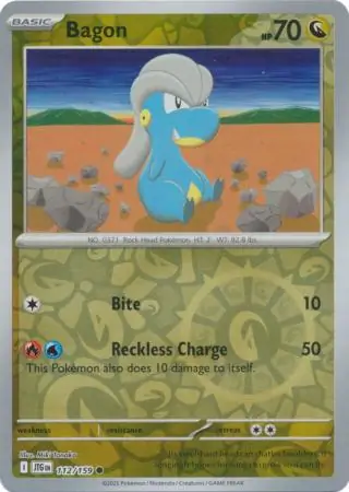 Bagon Reverse Holo 112 Normal