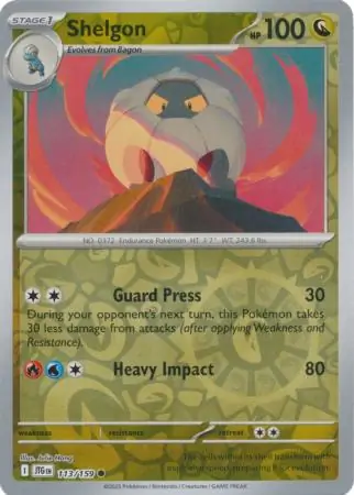 Shelgon Reverse Holo 113 Normal