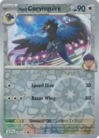Hop's Corvisquire Reverse Holo 134 Normal
