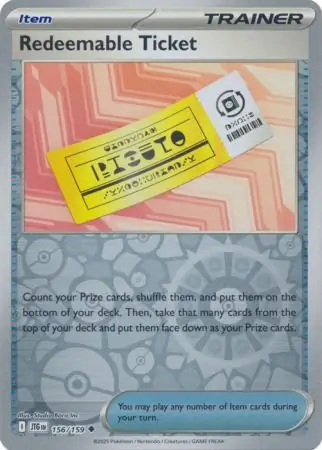 Redeemable Ticket Reverse Holo 156 Normal