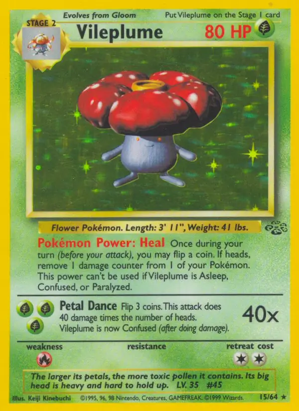 Vileplume Holo 15 Normal