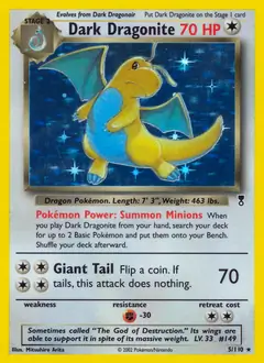 Dark Dragonite Holo 5 Normal