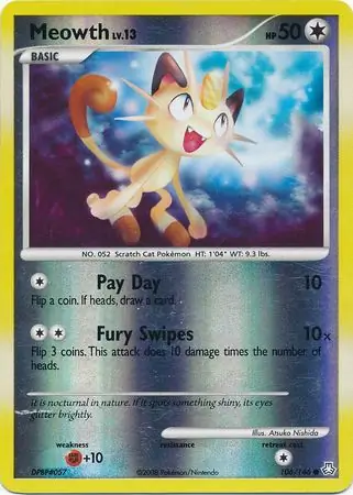 Meowth Reverse Holo 106 Normal
