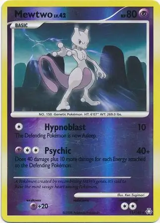 Mewtwo Reverse Holo 11 Normal