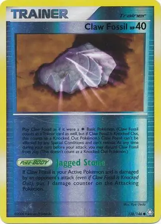 Claw Fossil Reverse Holo 138 Normal