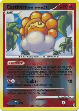 Castform Sunny Form Reverse Holo 51