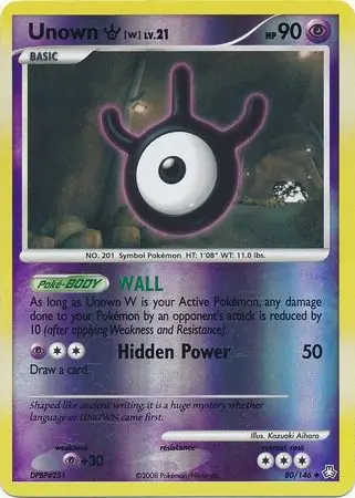 Unown Reverse Holo 80 Normal