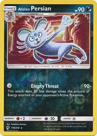 Alolan Persian Reverse Holo 119