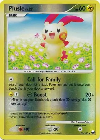 Plusle Reverse Holo 28