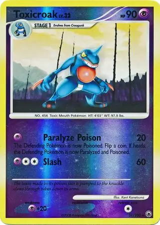 Toxicroak Reverse Holo 31 Normal
