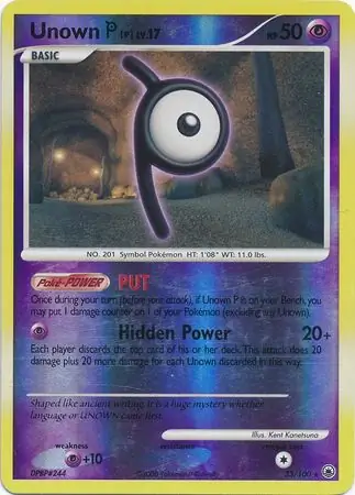 Unown P Reverse Holo 33 Normal