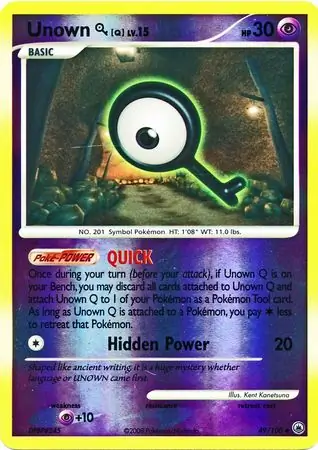 Unown Q Reverse Holo 49 Normal