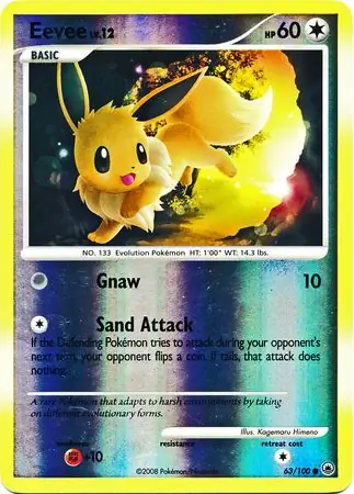 Eevee Reverse Holo 63 Normal