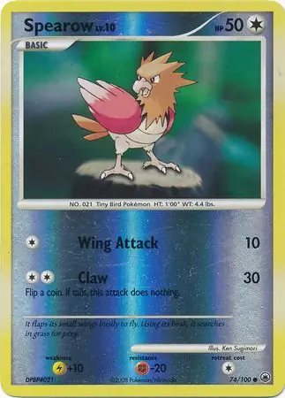 Spearow Reverse Holo 74 Normal