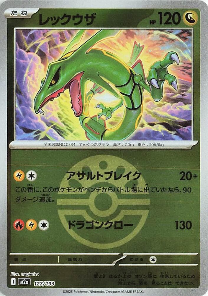 Rayquaza Friend Ball Pattern 127 Holo