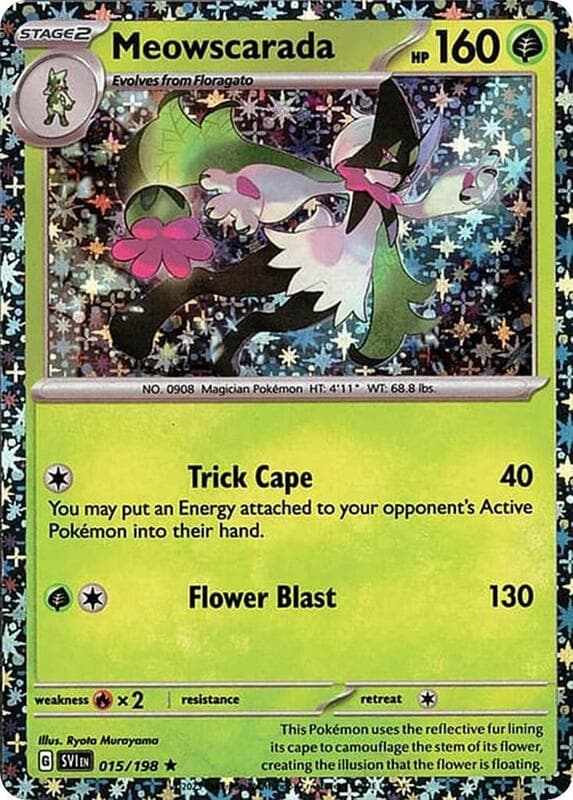 Meowscarada Sparkle Holo 015 Normal