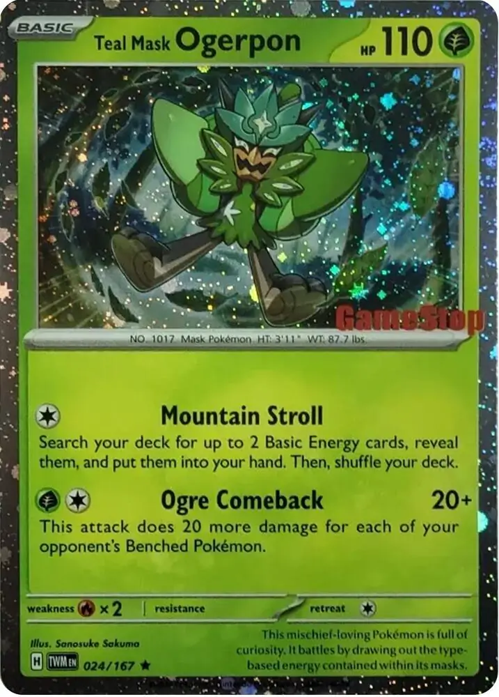 Teal Mask Ogerpon Cosmos Gamestop Exclusive 024