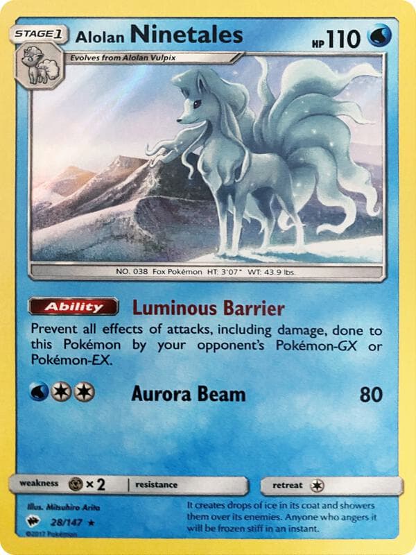Alolan Ninetales Water Web Holo 028