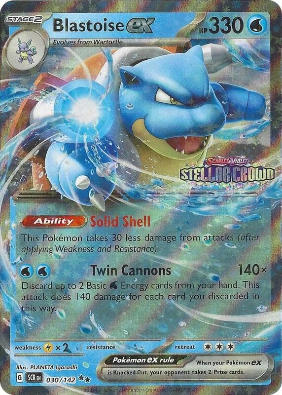 Blastoise ex Stellar Crown Stamp 030 Normal