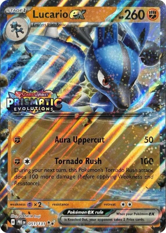Lucario ex Prismatic Evolutions Stamp 051