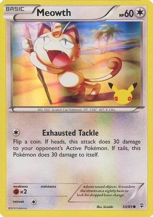 Meowth 20th Anniversary 053 Normal