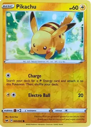 Pikachu Cosmos Reverse Holo 065 Normal