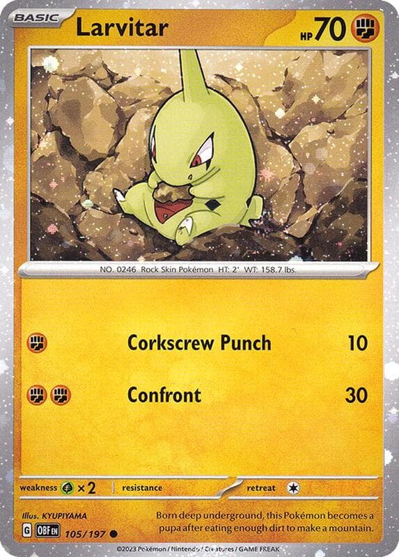 Larvitar Cosmos Holo 105 Normal