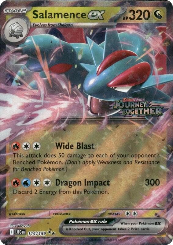 Salamence ex Journey Together Stamped 114 Normal