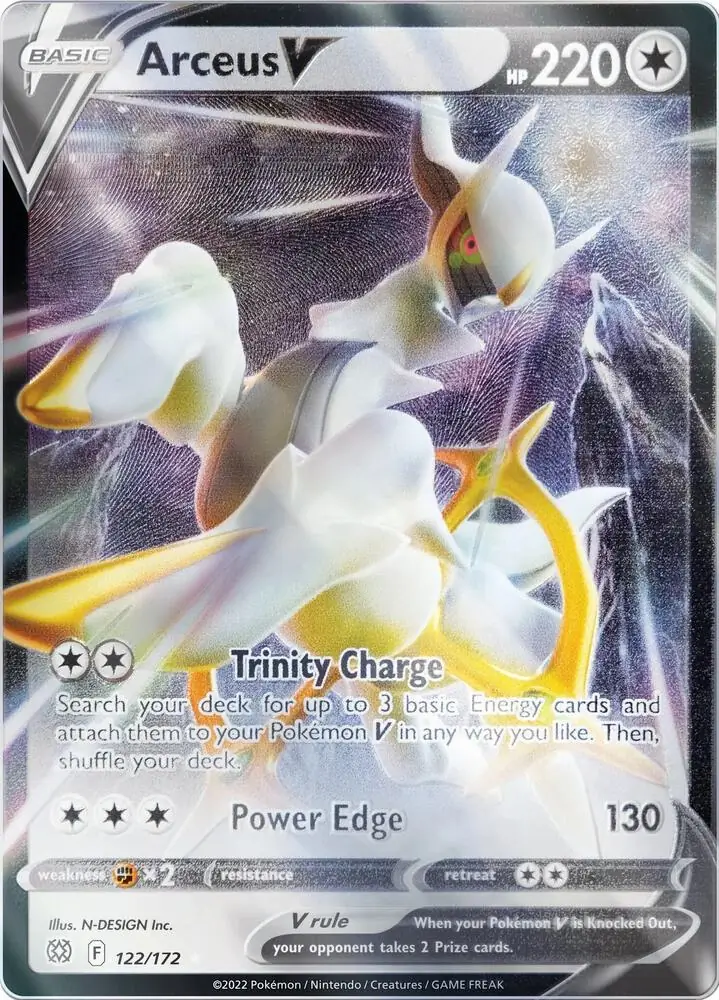 Arceus V Metal Card 122 Normal