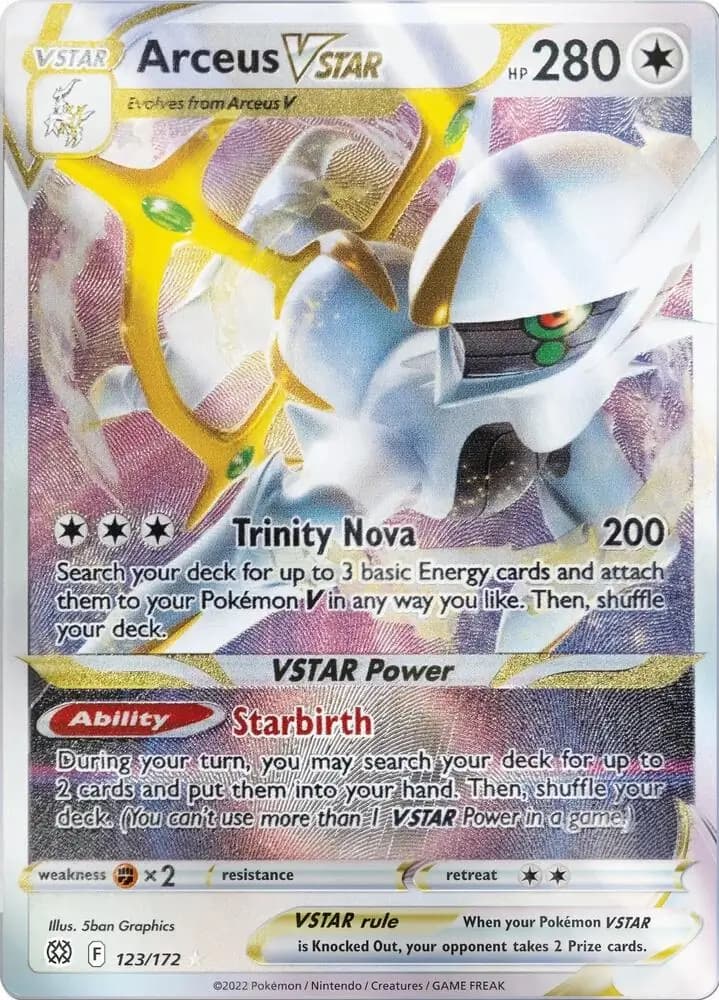 Arceus VSTAR Metal Card 123 Normal