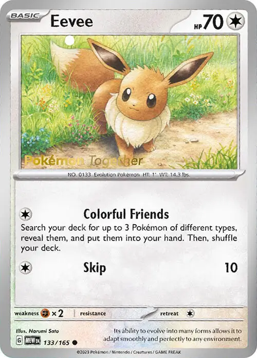 Eevee Pokemon Together 133 Normal