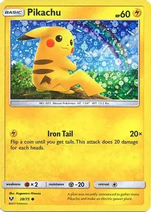 Pikachu Cosmos Holo 28