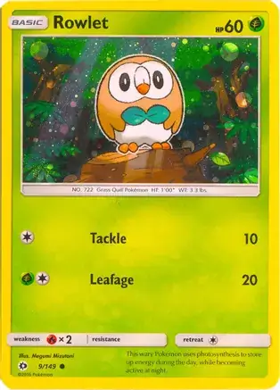Rowlet Cosmos Holo 9