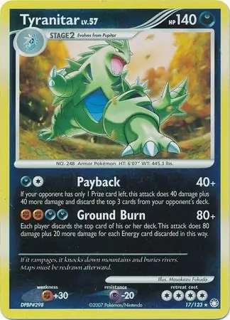 Tyranitar Reverse Holo 17 Normal