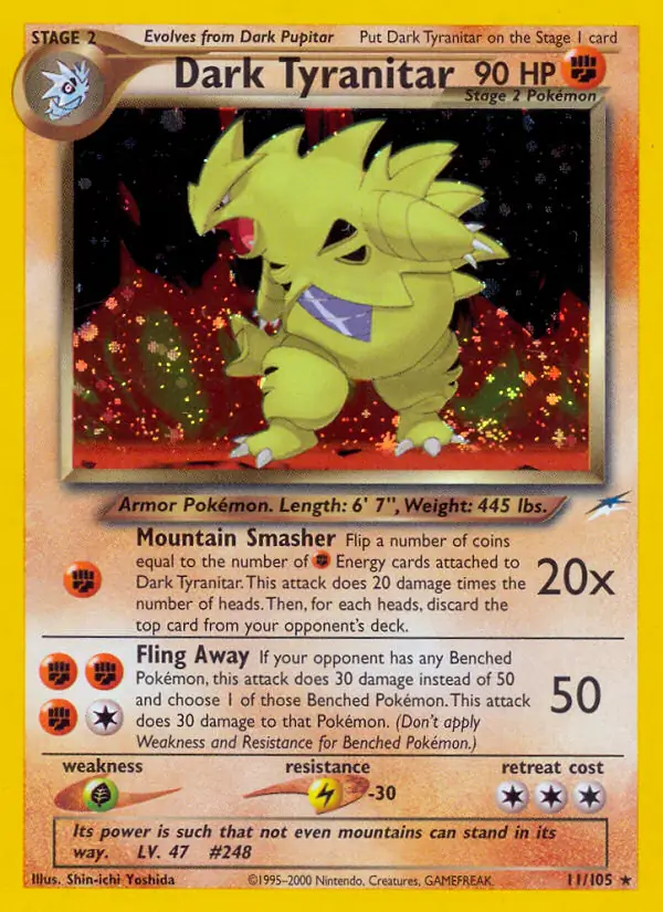 Dark Tyranitar Holo 11 Normal