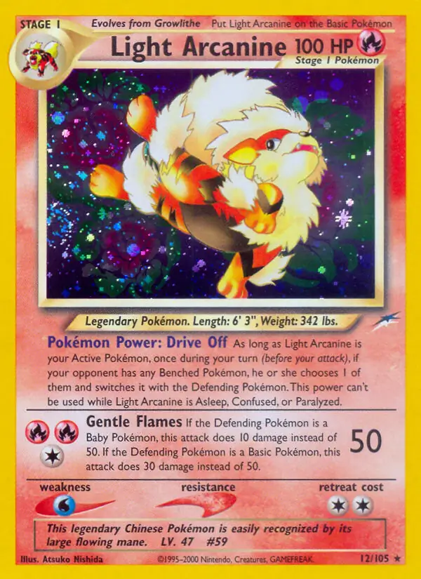 Light Arcanine Holo 12 Normal
