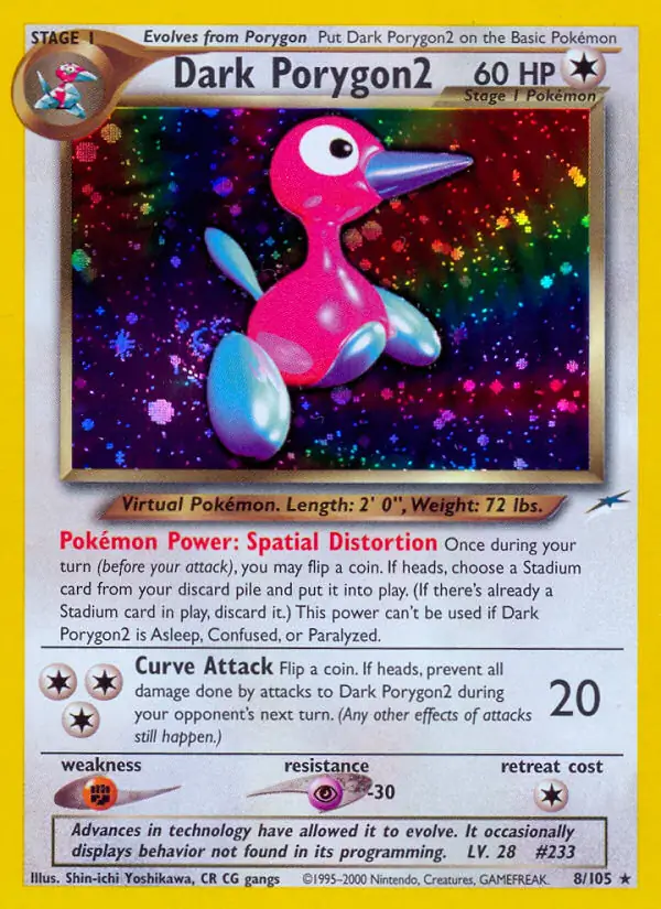 Dark Porygon2 Holo 8 Normal